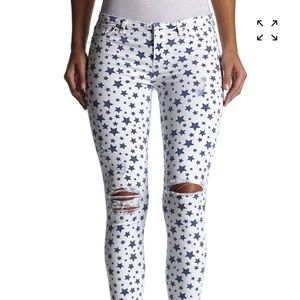 Hudson Krista Crop Star Print